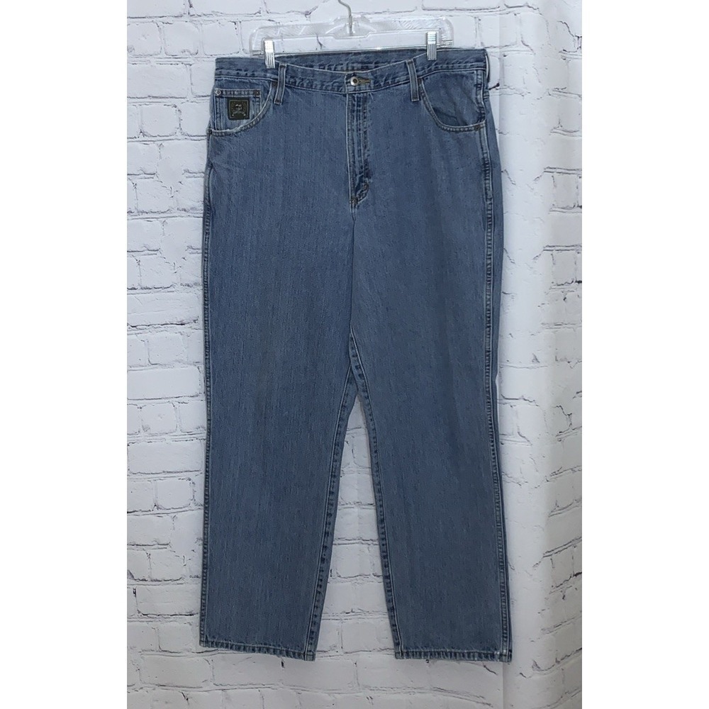 Cinch Jeans Men's 38x32 Green Label Relaxed Fit Straight Blue Denim